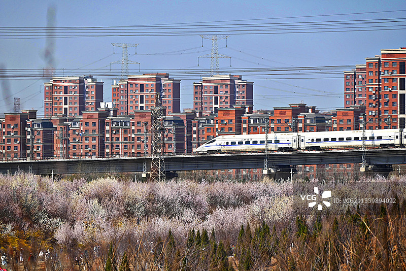 和谐号，开往春天的列车图片素材