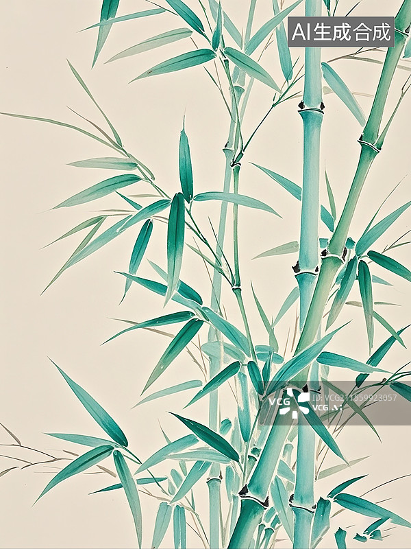 【AI数字艺术】水墨竹图片素材