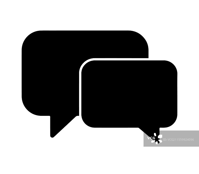 消息图标剪影 聊天 对话 交流图片素材