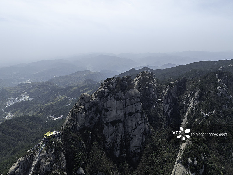 航拍天柱山图片素材