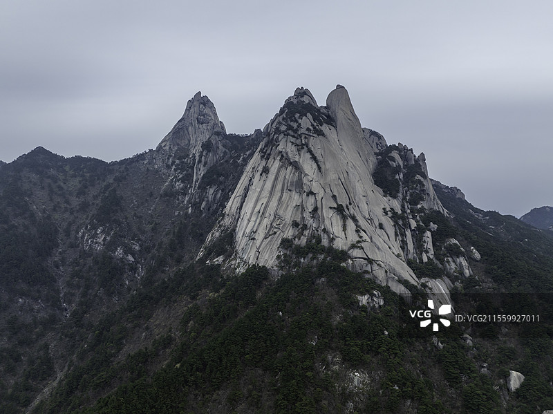 航拍天柱山图片素材