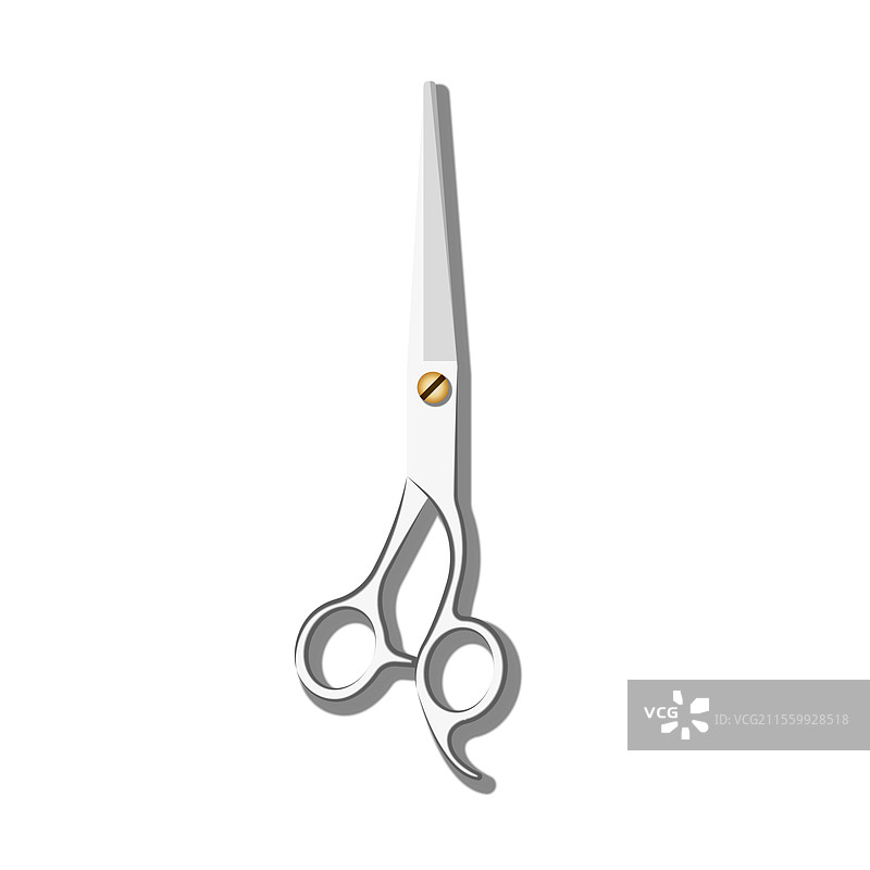 流线型专业理发剪刀图片素材