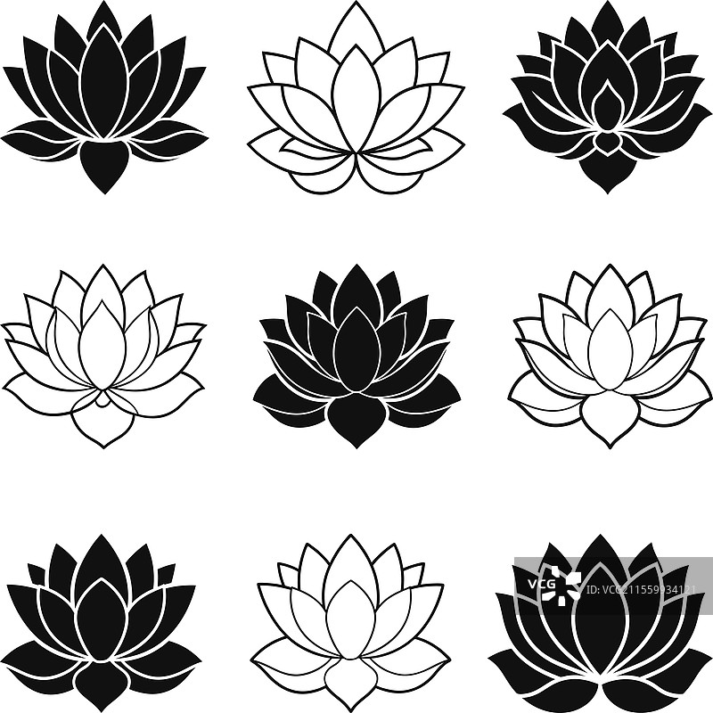 莲花图标集 莲花图片素材