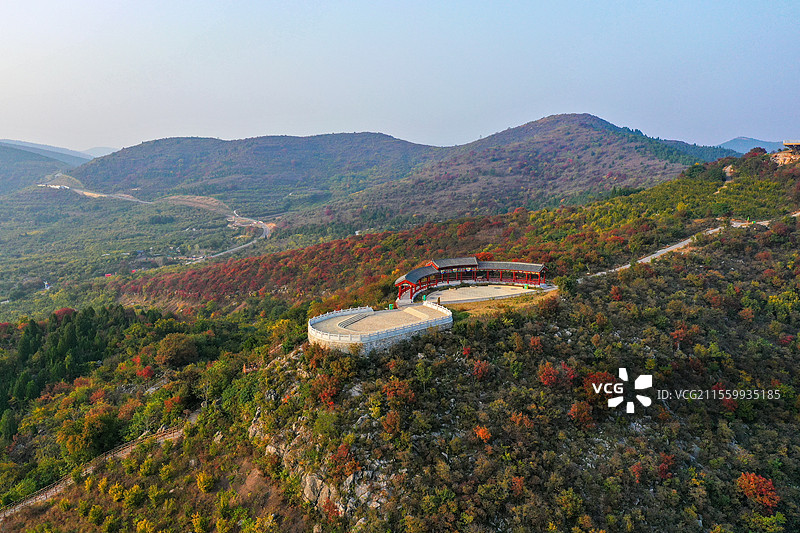 皖北秋色+安徽省淮北市烈山区烈山镇四季榴园景区皖北川藏线图片素材