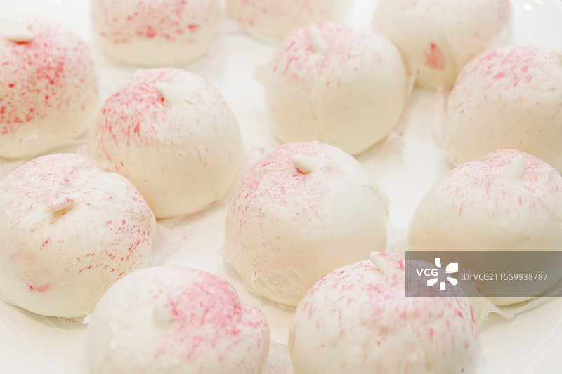 蟠桃寿包莲蓉包图片素材