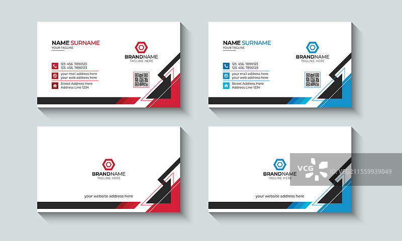 抽象专业名片模板图片素材