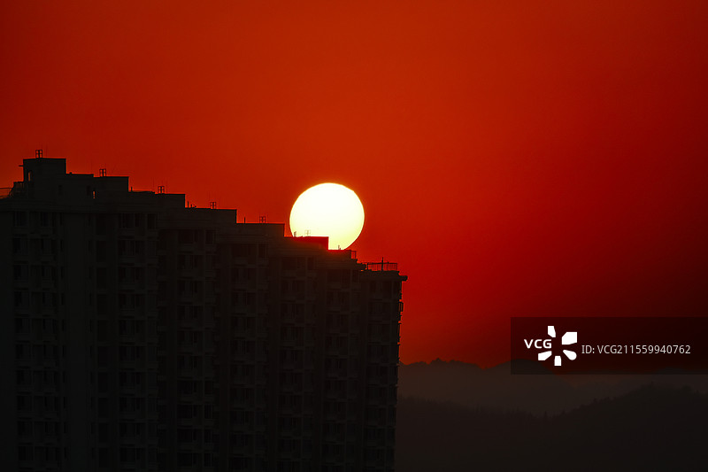 贵阳观山湖日落图片素材