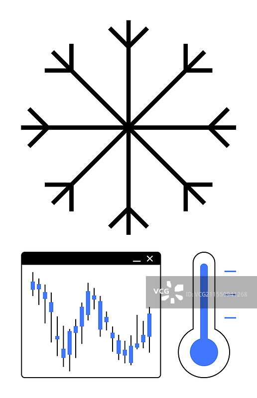 天气监测，雪花为主题图片素材