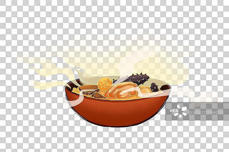 闽菜佛跳墙手绘元素图片素材