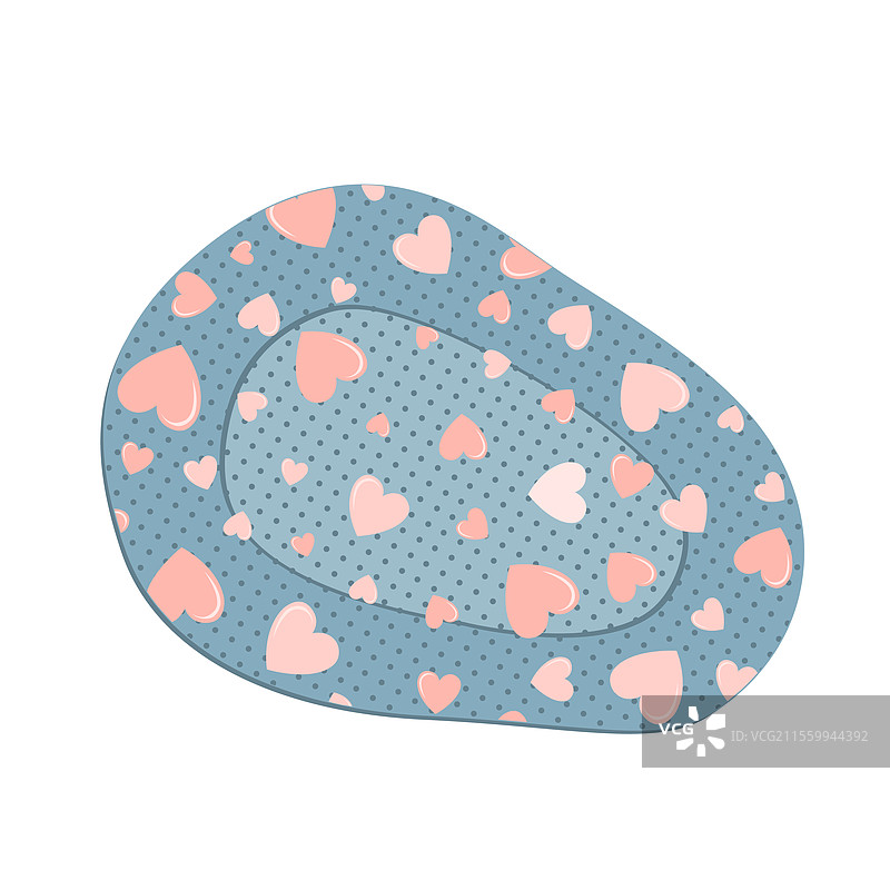 可爱的孩子们贴着心形图案的眼贴图片素材
