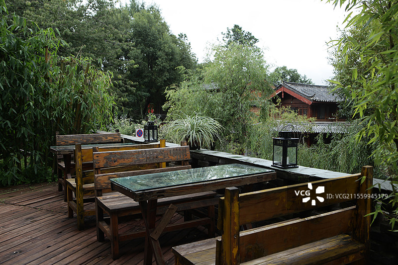 丽江的民宿布置图片素材