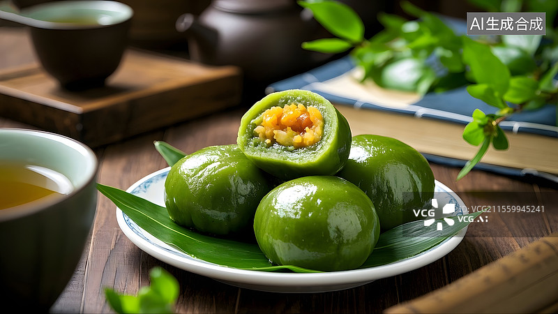 【AI数字艺术】青团图片素材