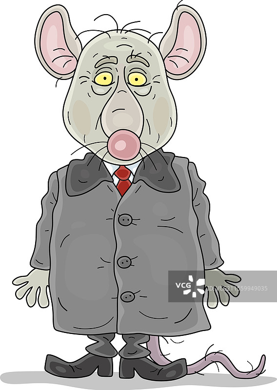 老旧的破烂老鼠官员图片素材