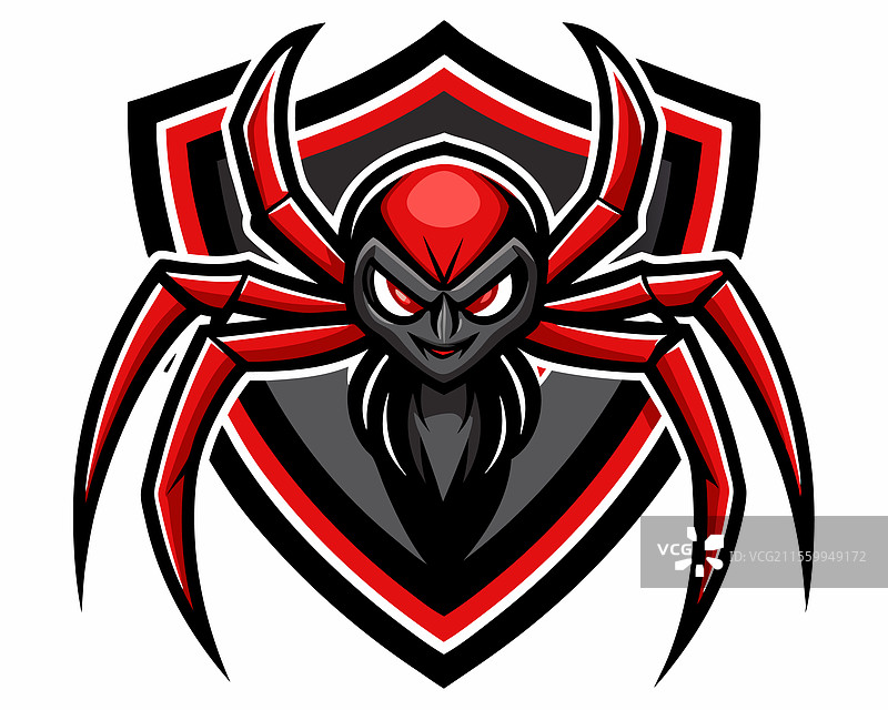黑寡妇蜘蛛吉祥物标志图片素材