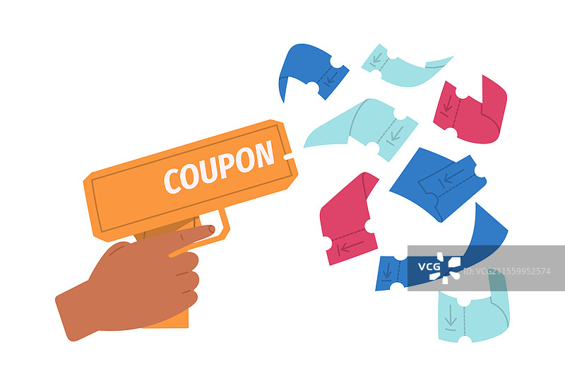 优惠券机关枪玩具枪发射优惠券图片素材