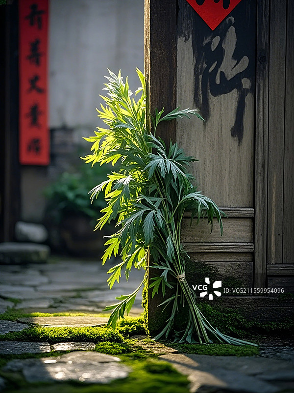 艾草端午香囊图片素材