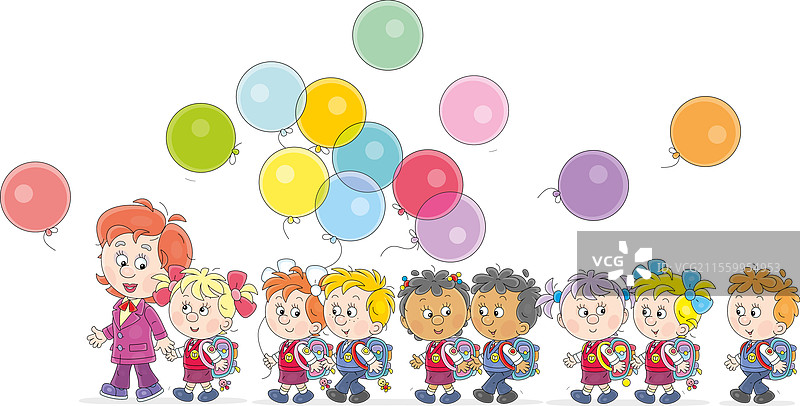 学生和老师一起走路图片素材