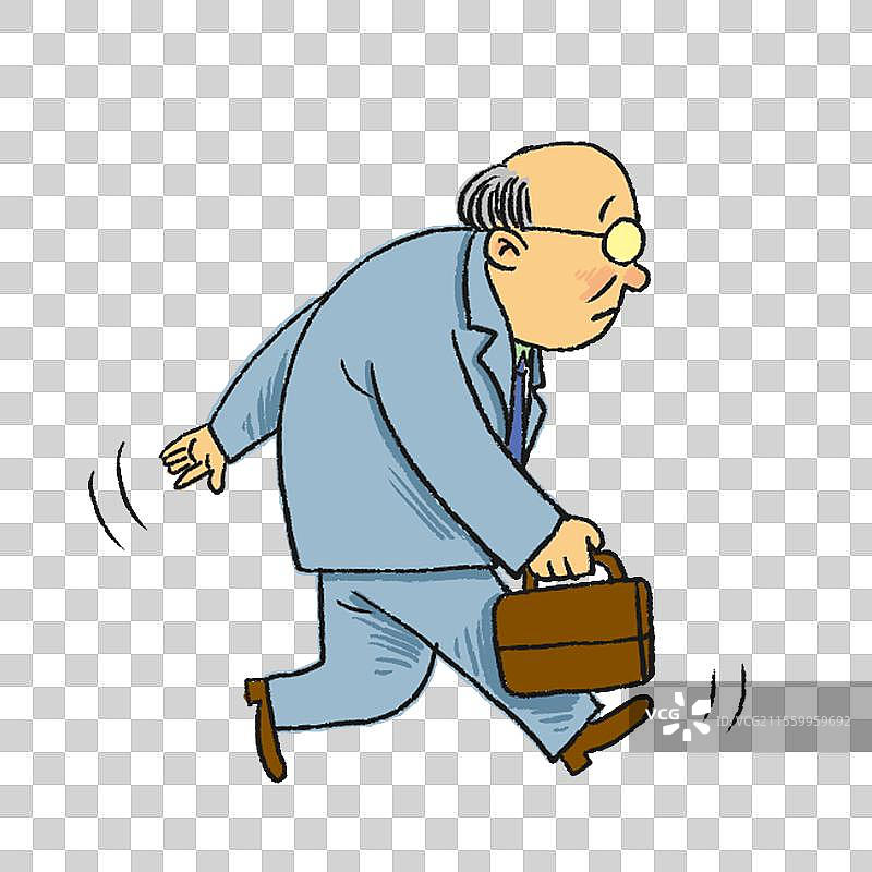 元素：困惑，不高兴的，担心，生病的老人，老爷爷图片素材