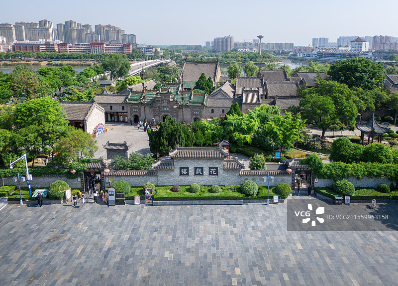 航拍亳州花戏楼图片素材