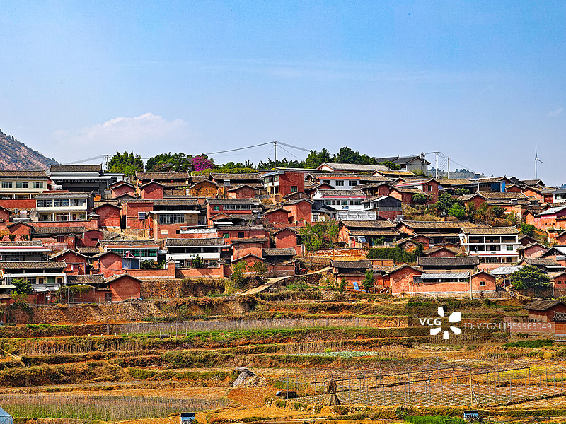 迤沙拉彝族村图片素材