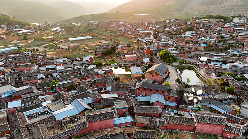 迤沙拉彝族村图片素材