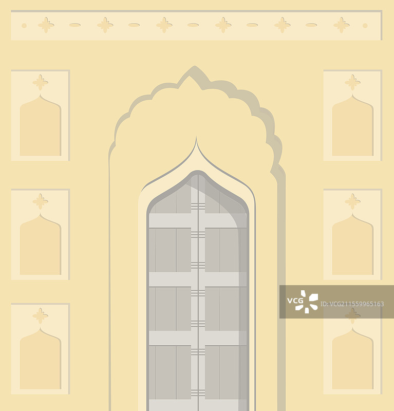莫卧儿或阿拉伯风格的门道图片素材