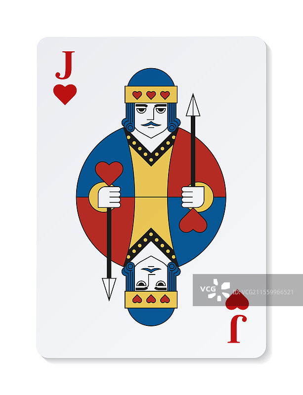 红心杰克扑克牌图片素材