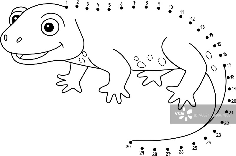 新t动物的点对点涂色页，孤立设计图片素材