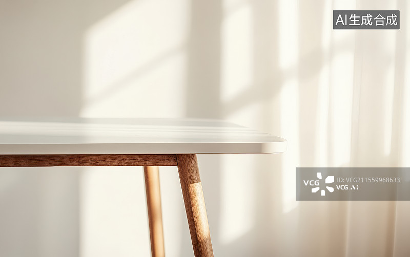 【AI数字艺术】室内光影光效产品展示桌子桌面图片素材