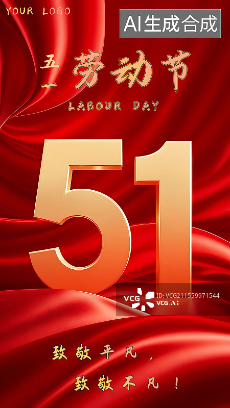 【AI数字艺术】五一劳动节海报五一国际劳动节海报红色背景海报图片素材