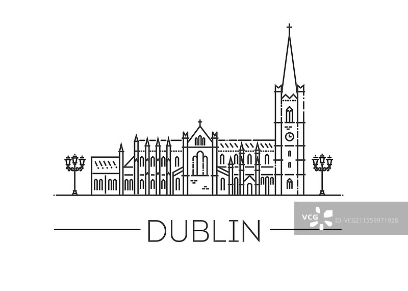 都柏林，爱尔兰的大教堂图片素材