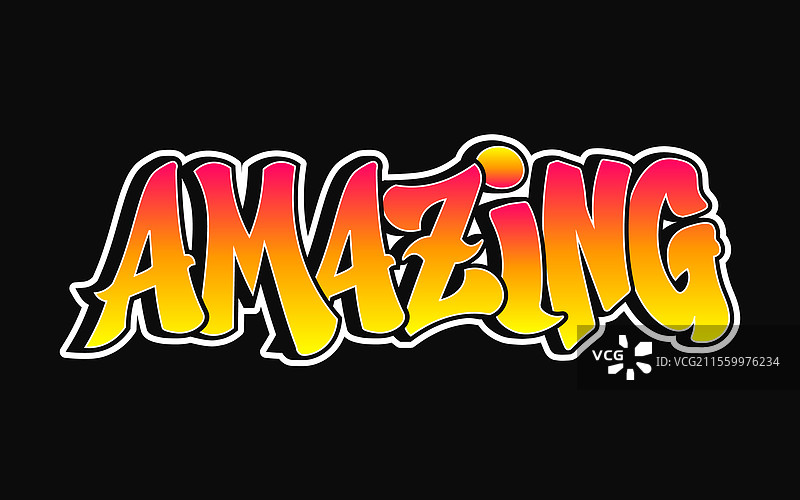 惊艳的涂鸦字体 彩色街头艺术图片素材