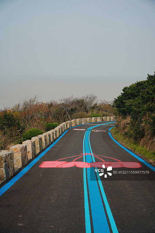 浙江舟山白沙岛环岛公路图片素材