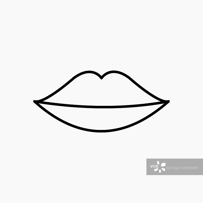 嘴唇图标 简单图标图片素材