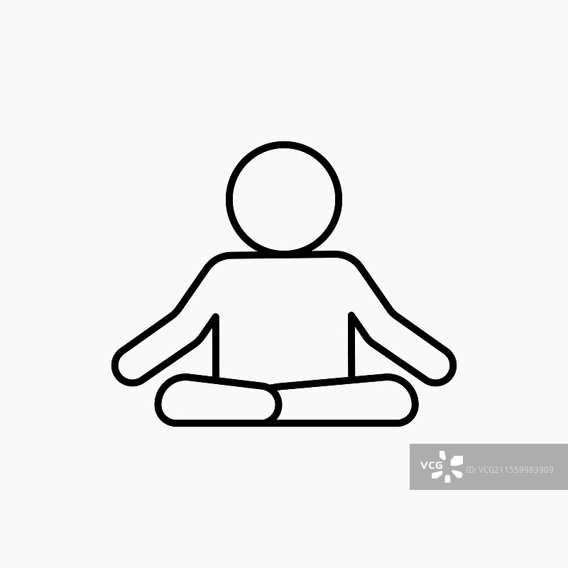 冥想图标 简约图标图片素材