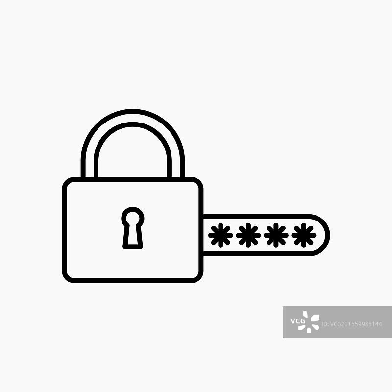 密码图标 简单图标图片素材