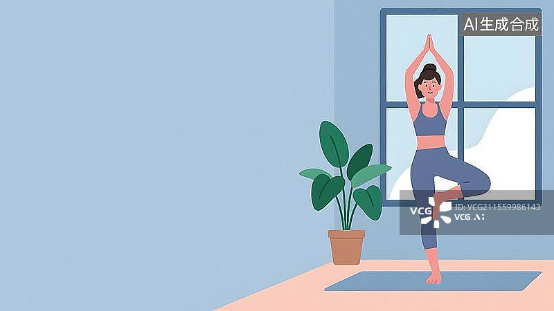 【AI数字艺术】2D卡通居右图片素材