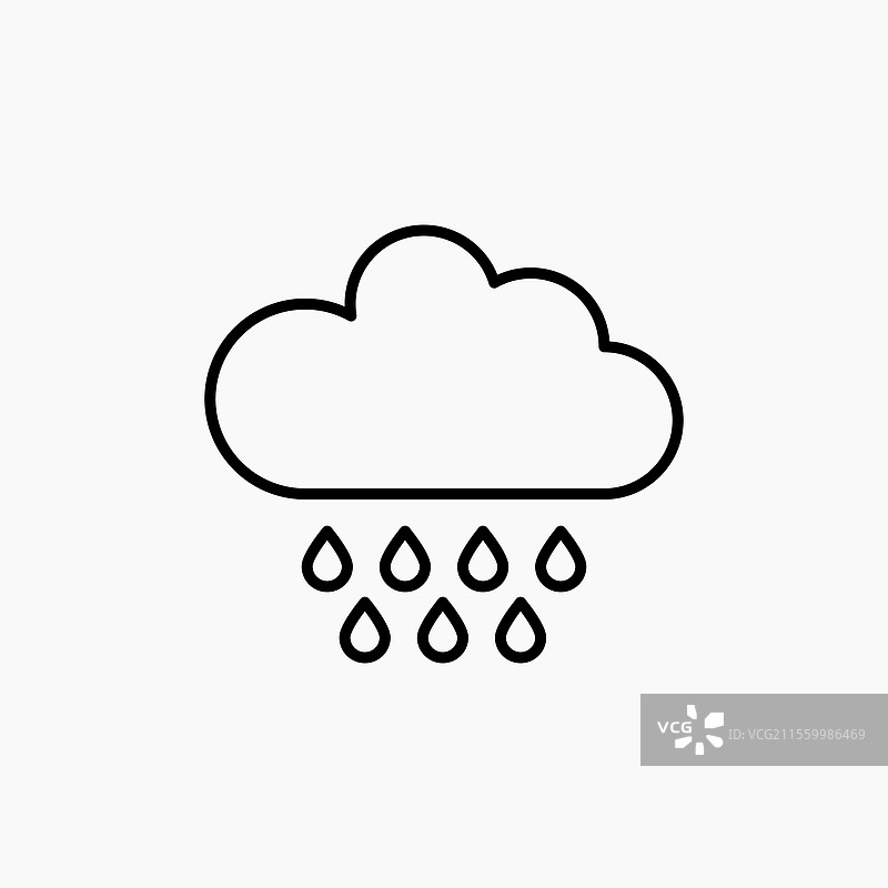 简单的雨滴图标图片素材