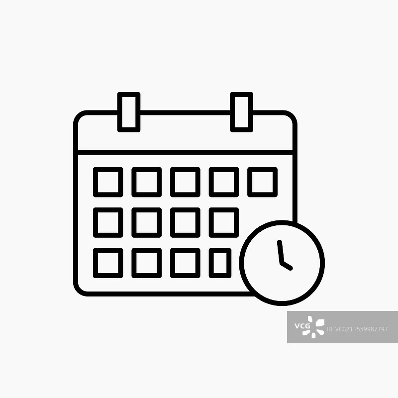 日程图标 简约图标图片素材
