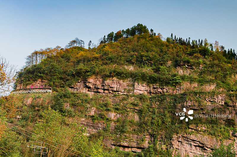 云南省大关县出水堰水利工程图片素材