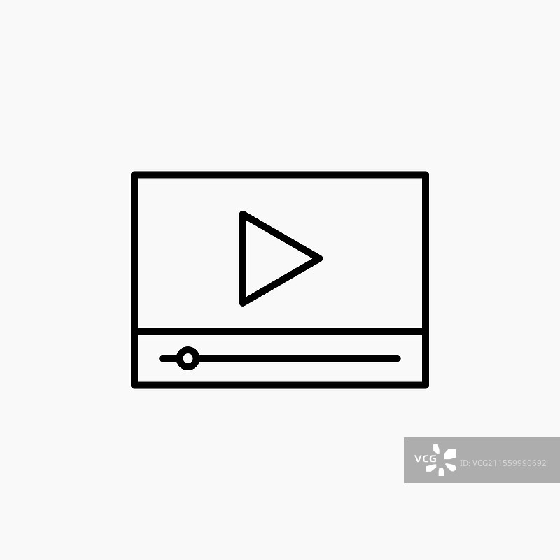 视频教程图标 简约图标图片素材