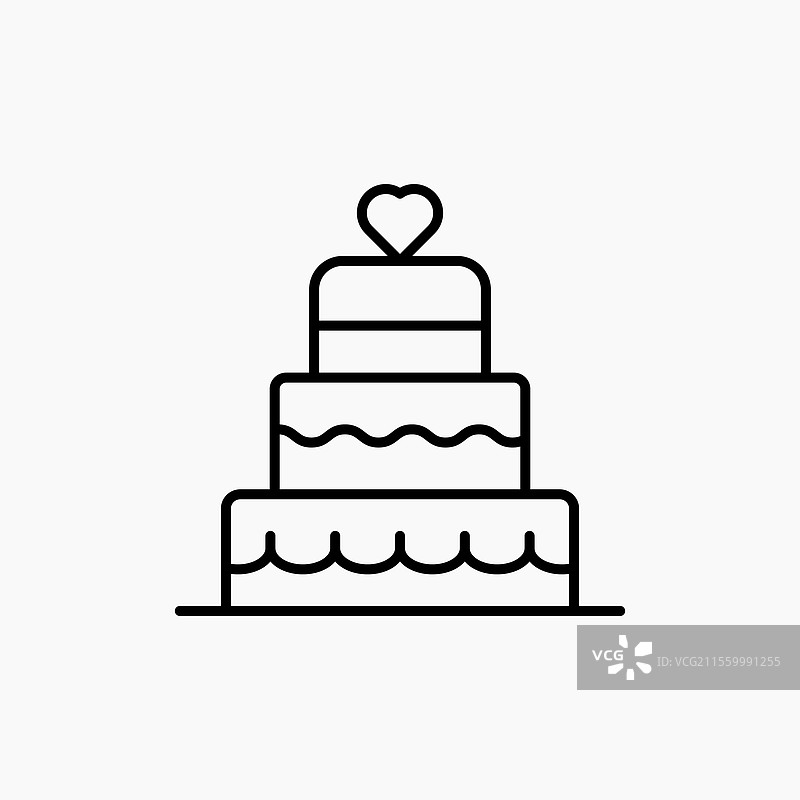 简单的婚礼蛋糕图标图片素材