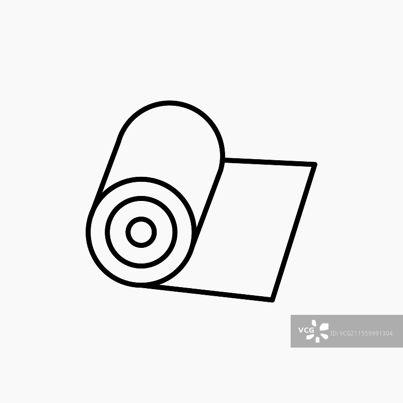 瑜伽垫图标 简约图标图片素材