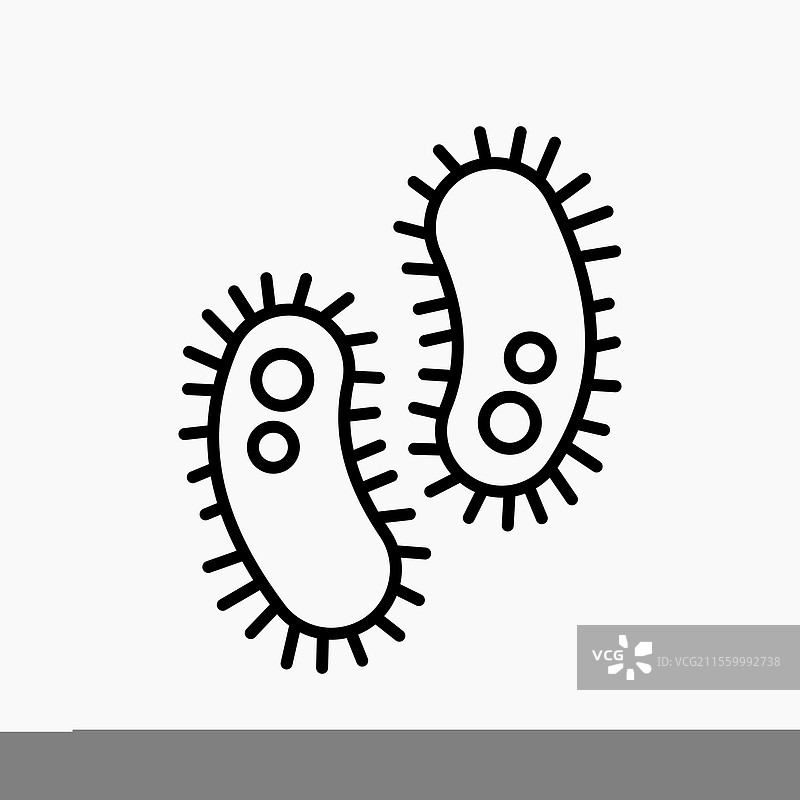 细菌图标 简单图标图片素材