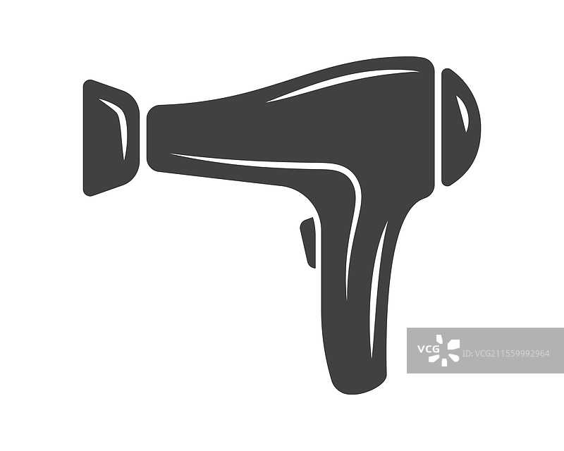 时尚吹风机线条图标图片素材