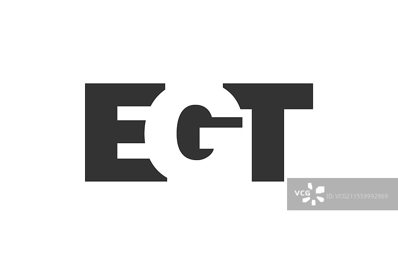 egt标志设计，字母E、G、T，粗体字型图片素材