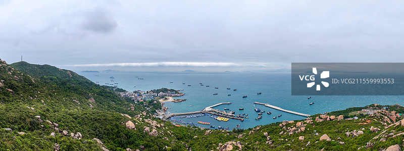 珠海外伶仃岛伶仃峰山顶全景图图片素材