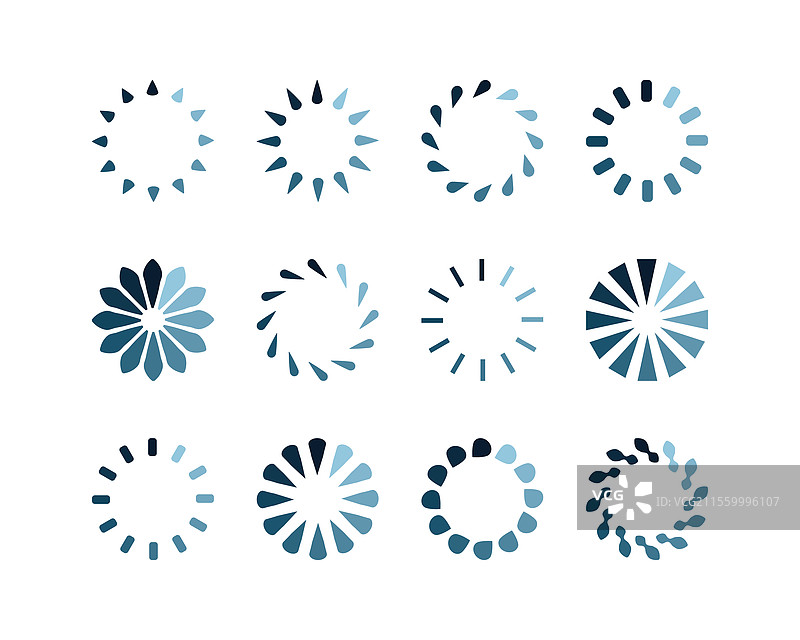 加载状态图标集合，已加载图片素材