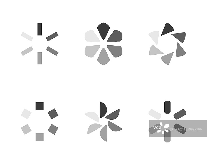 加载状态图标集合，已加载图片素材