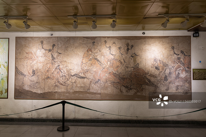 北齐娄叡墓出行仪卫图图片素材